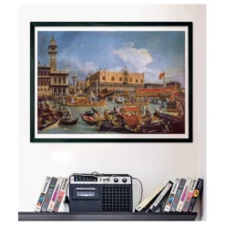 the return of the molo on ascension day (canaletto) - museum collection - puzzle 1000 pezzi