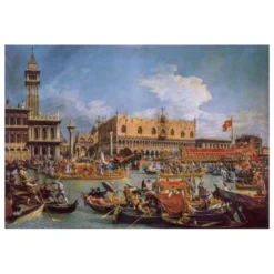 the return of the molo on ascension day (canaletto) - museum collection - puzzle 1000 pezzi