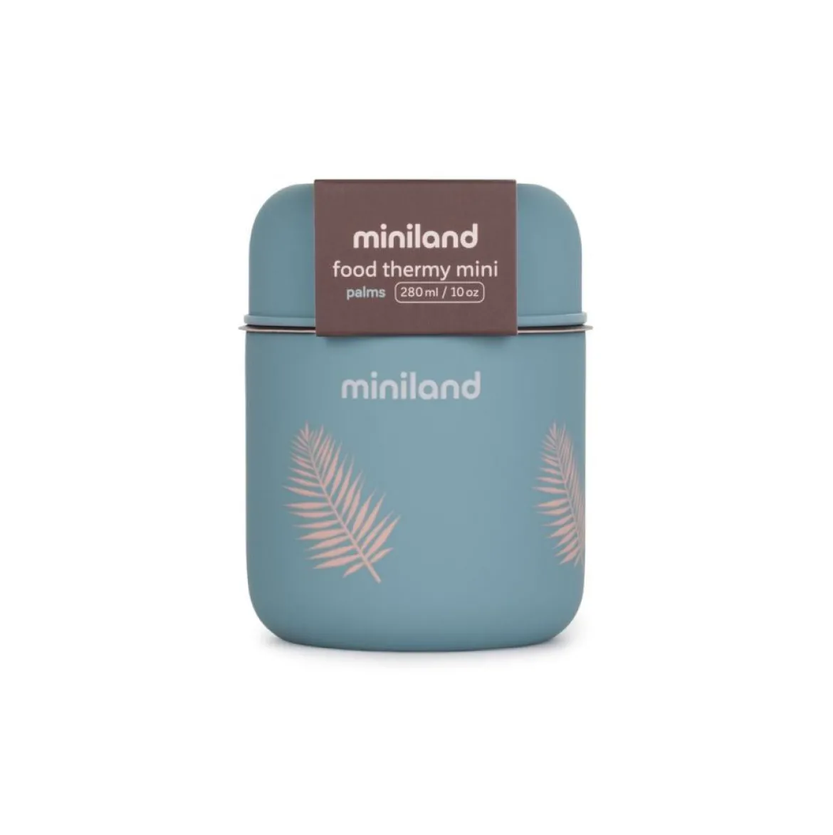 thermos per solidi mini 280ml con palme azzurro