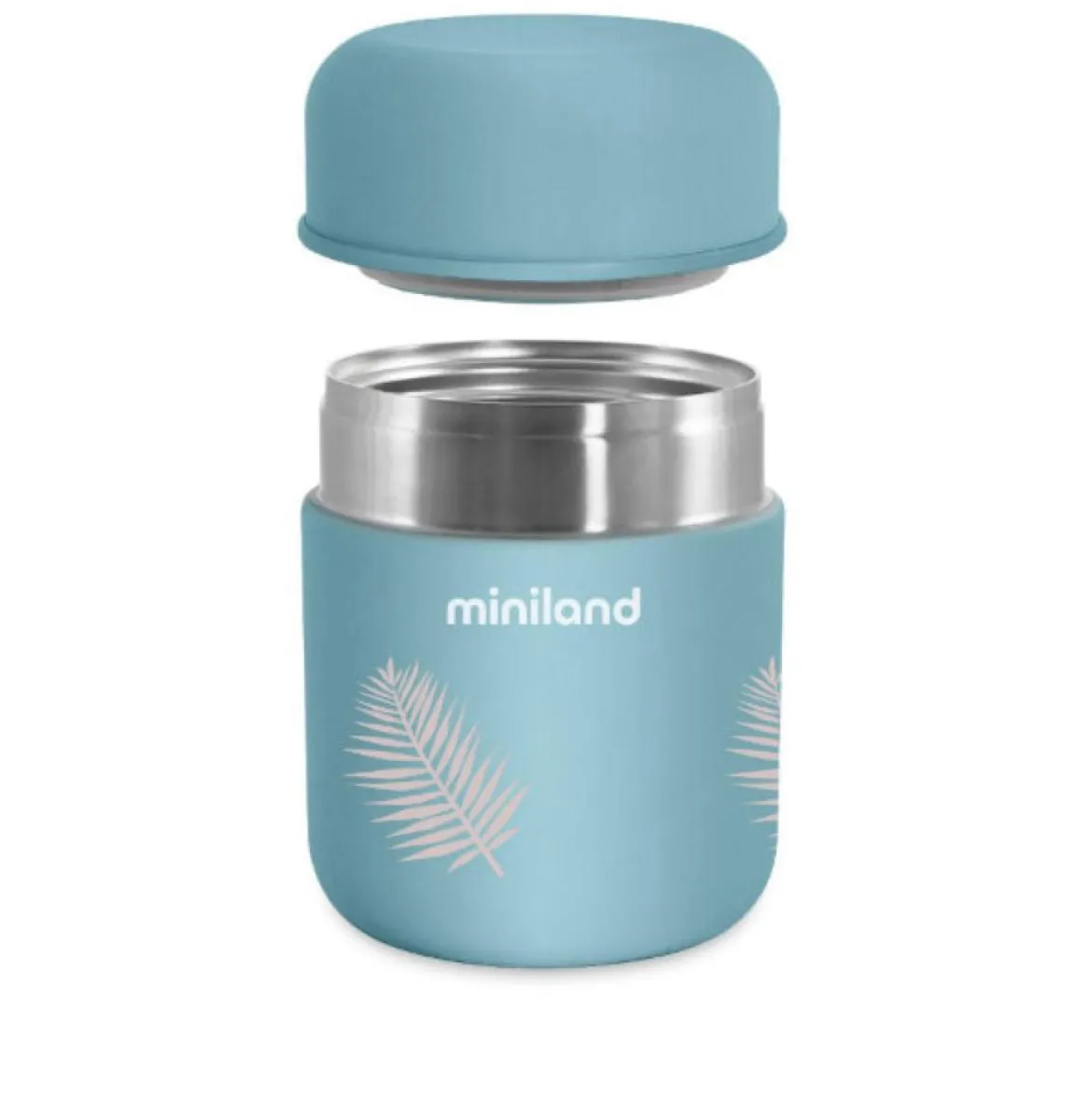 thermos per solidi mini 280ml con palme azzurro