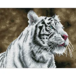 tiger blanc - diamond dotz squares dq8.007 41x31cm
