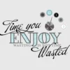 time to enjoy the quote clock - adesivo removibile da parete