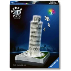 torre di pisa - puzzle 3d con led