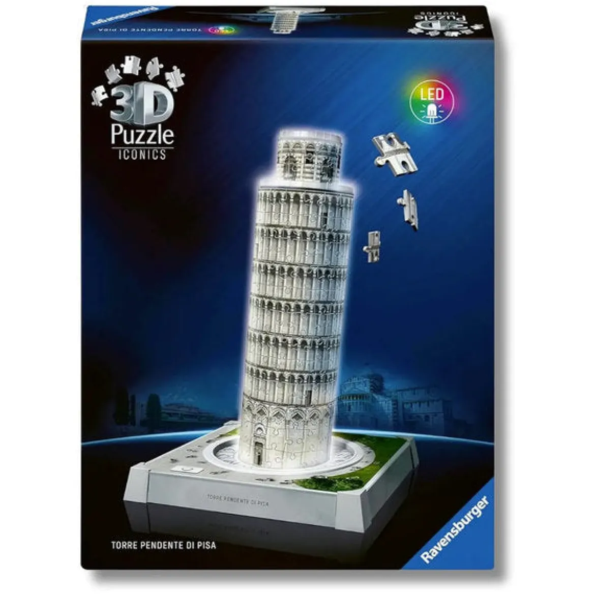 torre di pisa - puzzle 3d con led