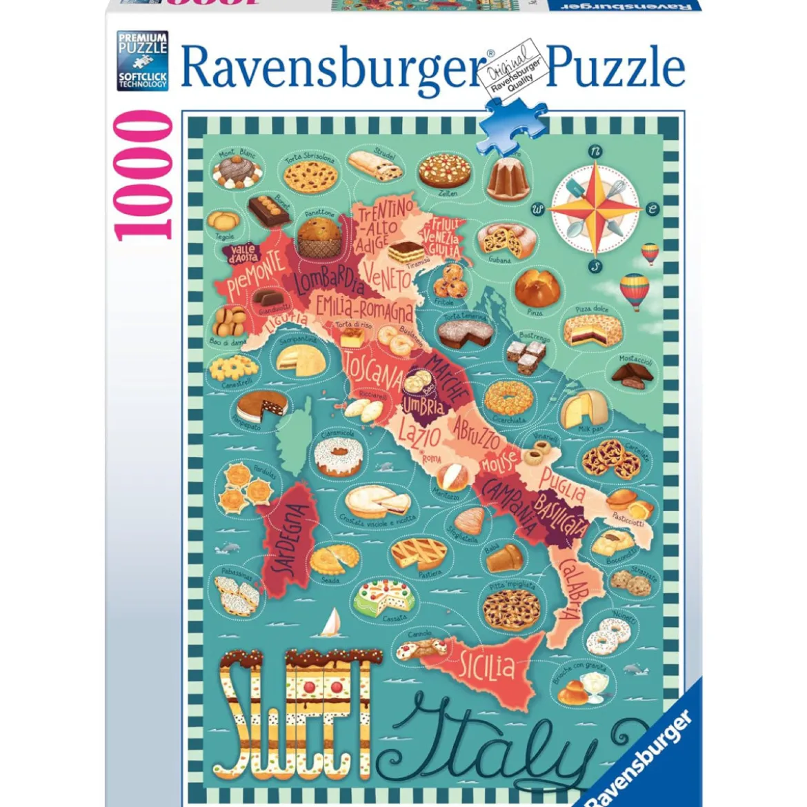 tour del dolce in italia - puzzle 1000 pezzi