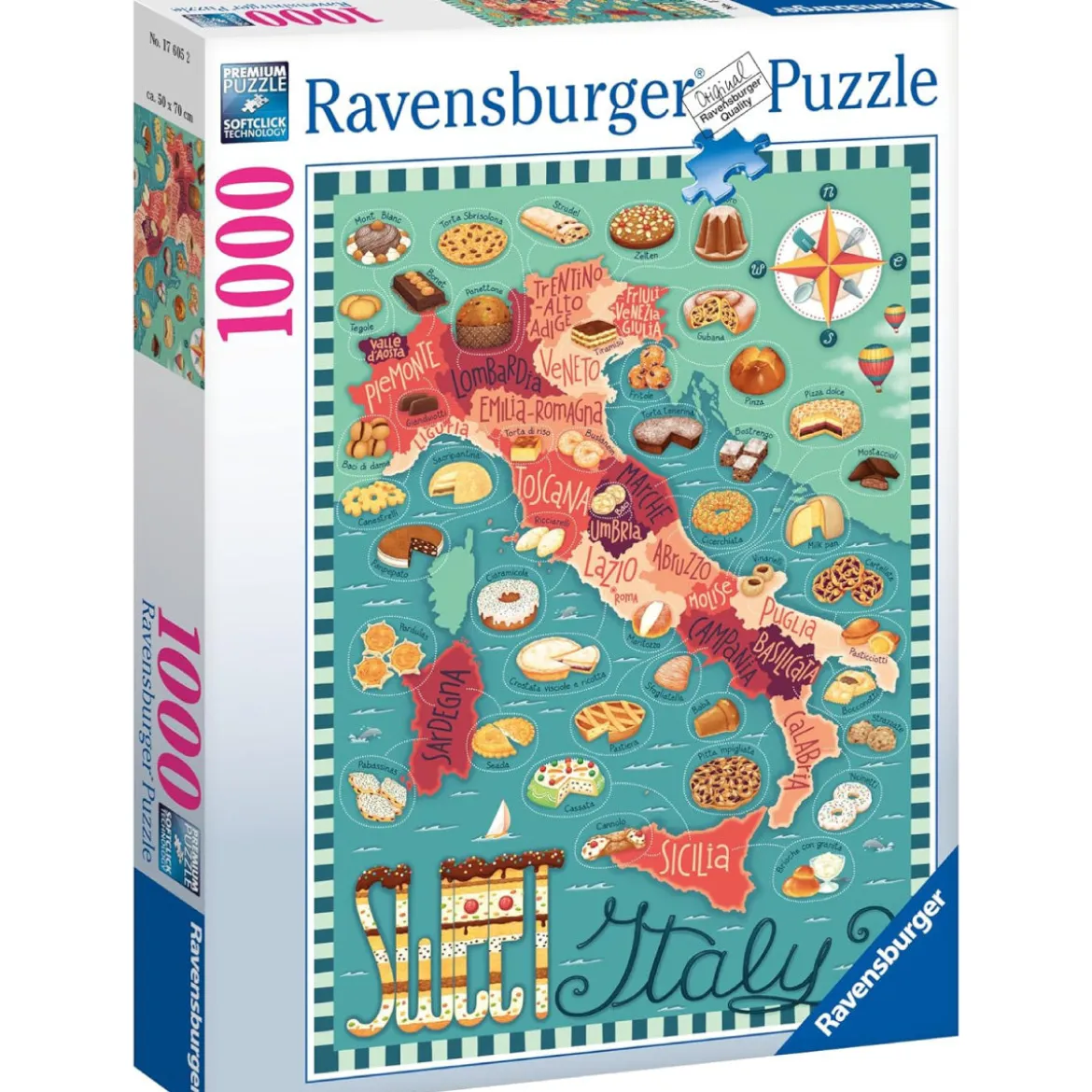 tour del dolce in italia - puzzle 1000 pezzi