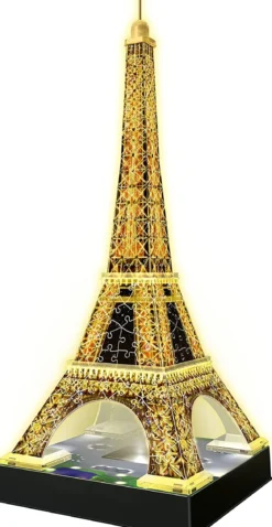 tour eiffel con led - puzzle 3d 243 pezzi