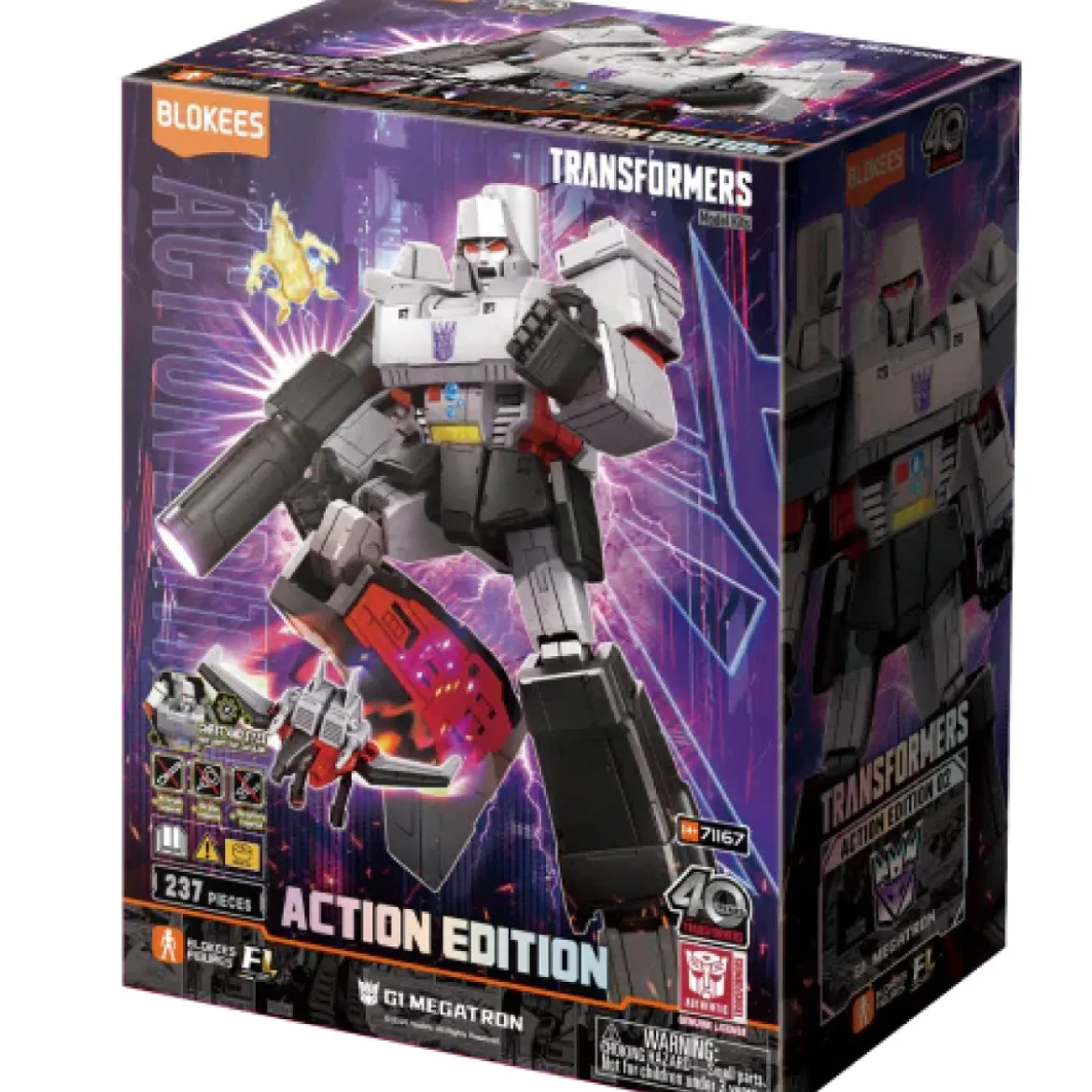 transformers - action edition 02 - g1 megatron - 237pz - light-up eyes e chest