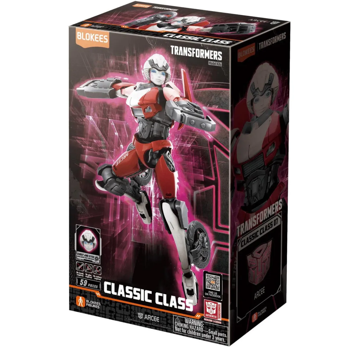 transformers - classic class 07 - arcee - 59pz - light-up eyes e chest