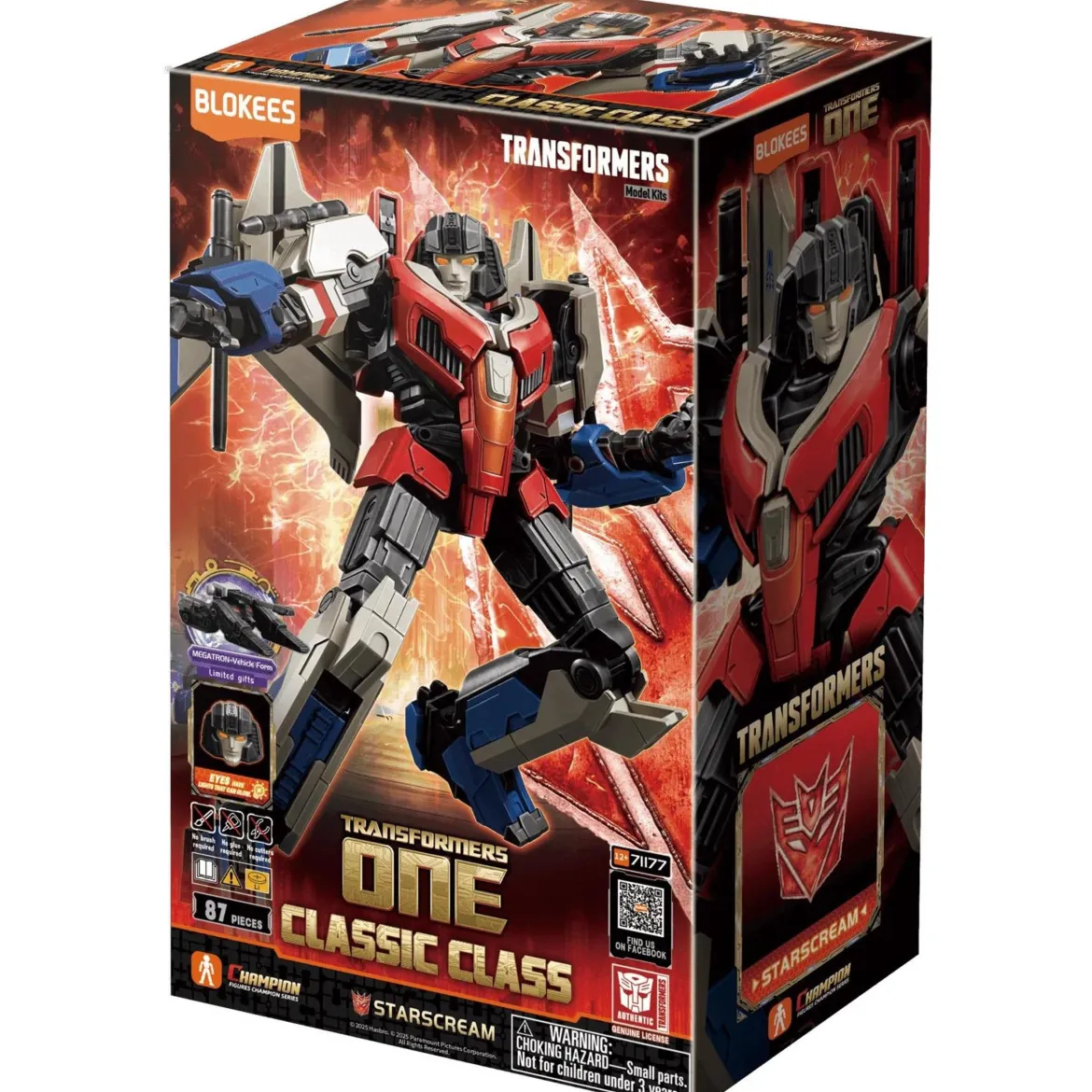 transformers one - classic class 16 - starscream - 87pz - light-up eyes
