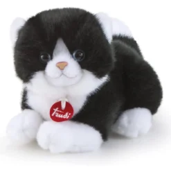 trudino - gatto bianco/nero - peluche 15cm