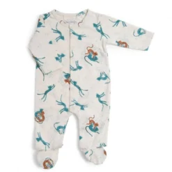 tutina intera in cotone blu ghepardo, sous mon baobab tg. 1 mese