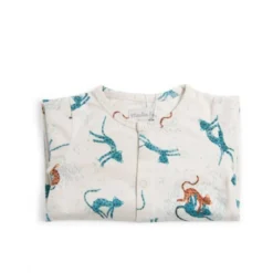 tutina intera in cotone blu ghepardo, sous mon baobab tg. 1 mese