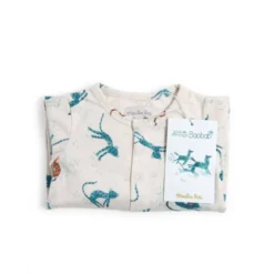 tutina intera in cotone blu ghepardo, sous mon baobab tg. 1 mese