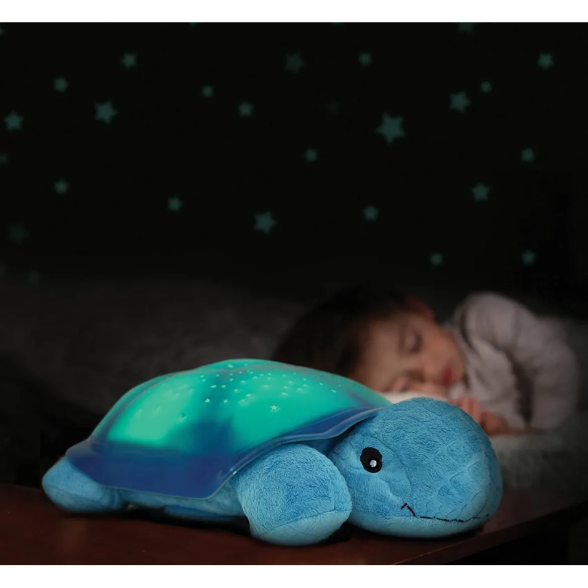 twilight turtle blu - tartaruga peluche con proiettore di cielo notturno stellato