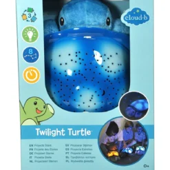 twilight turtle blu - tartaruga peluche con proiettore di cielo notturno stellato
