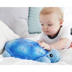 twilight turtle blu - tartaruga peluche con proiettore di cielo notturno stellato