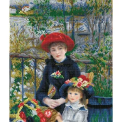 two sisters on the terrace après renoir - diamond dotz intermediate dd10.039 42x52cm