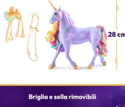unicorn academy - rainbow light-up wildstar - unicorno 28cm