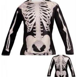 uomo scheletro - maglia a maniche lunghe taglia m-l