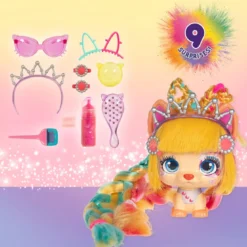 vip pets - color boost - animaletto con lunghi capelli ed accessori - modello assortito