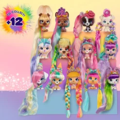 vip pets - color boost - animaletto con lunghi capelli ed accessori - modello assortito