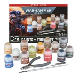 warhammer 40k - paints + tools set