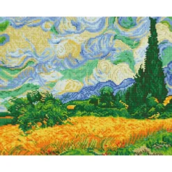 wheat fields van gogh - diamond dotz intermediate dd9.024 50.8x39cm