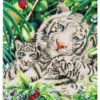 white tiger and cubs - diamond dotz intermediate dd10.006 52x52cm