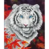 white tiger in autumn - diamond dotz intermediate dd7.006 35.5x45.7cm