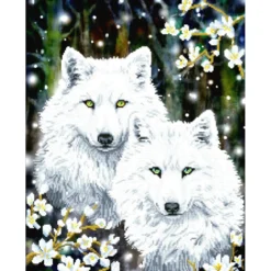 winter wolves - diamond dotz intermediate dd12.047 51x66cm