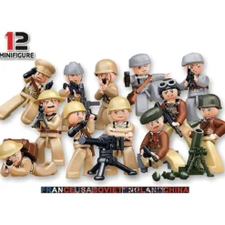 wwii seconda guerra mondiale - personaggio con accessori - bustina singola