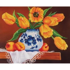 yellow tulips - diamond dotz intermediate dd9.004 50.8x40.6cm