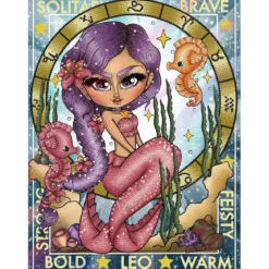 zodiac: leo - diamond dotz intermediate dd7.070 40x30cm
